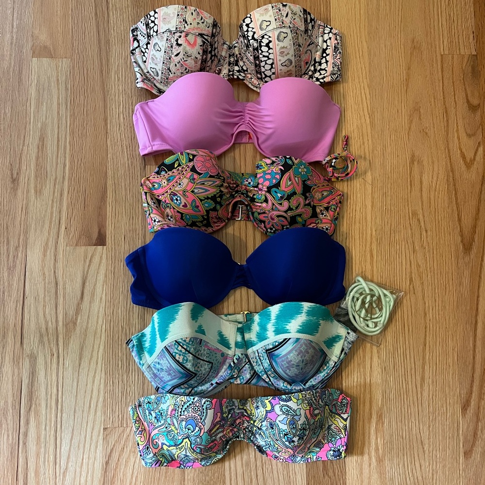 Victoria’s Secret 34C Bandeau Bikini Top Bundle